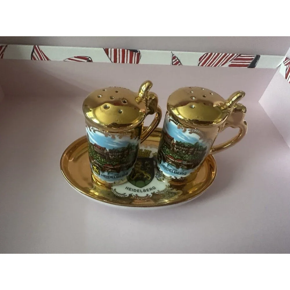 Vintage Germany 2.” Beer Stein Salt and Pepper Shakers Kleiber Handarbeit Lover